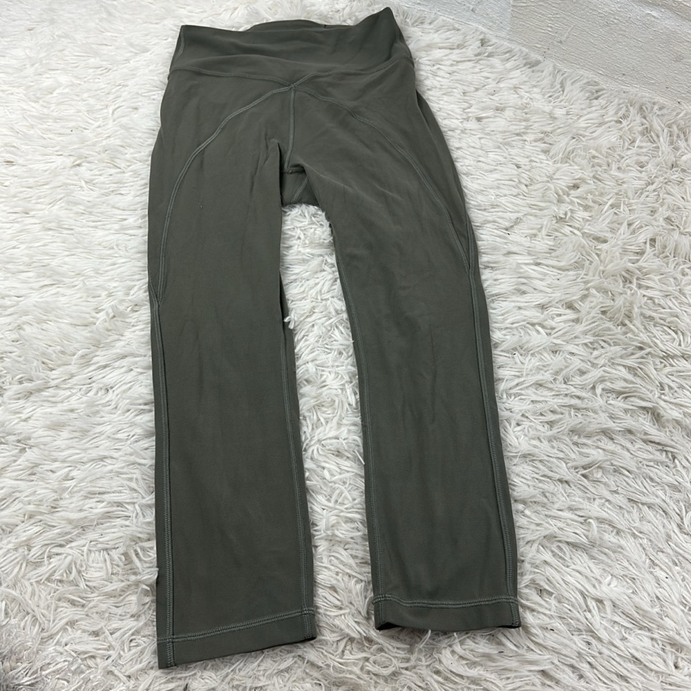 Lululemon Get Centred High Rise Crop 21" Grey Sage